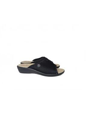 Fly Flot Anatomic Black Mesh Slide Sandals Made in Italy Size 6.5